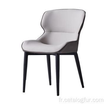 Ensemble de 4 chaises de salle à manger modernes de style nordique chaises en bois en plastique PP gris pour salle à manger